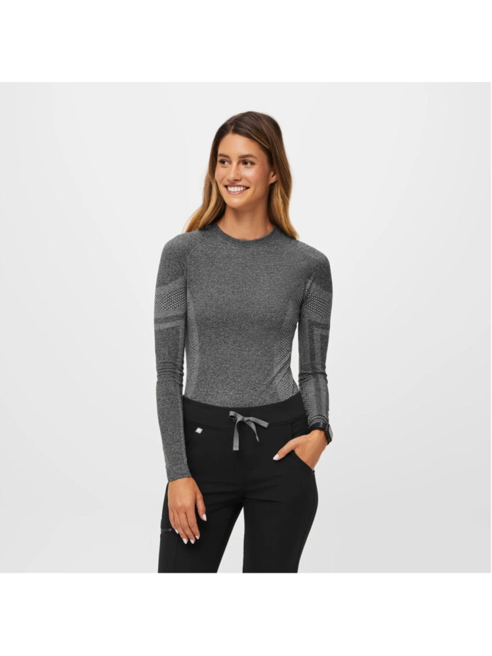 FIGS Salta Seamless Long-Sleeve Underscrub sz L